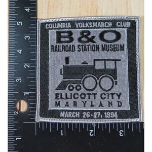 B&O Ellicott City Railroad Station Museum Columbia Volksmarch Embroidered Patch